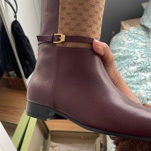 Gucci GG block heel boots 8 NEW